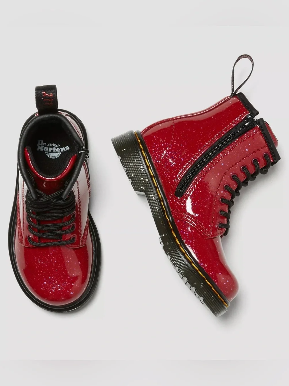 Dr. Martens Toddler 1460 Glitter Lace Up Boots - Size 2